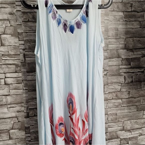 Blue Floral Swing Dress Fresh floral print invites a spring aesthetic in this la - Picture 2 of 7